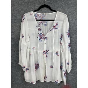 Hope Springs from Cracker Barrel Embroidered Boho Blouse and Tank Cottagecore XL